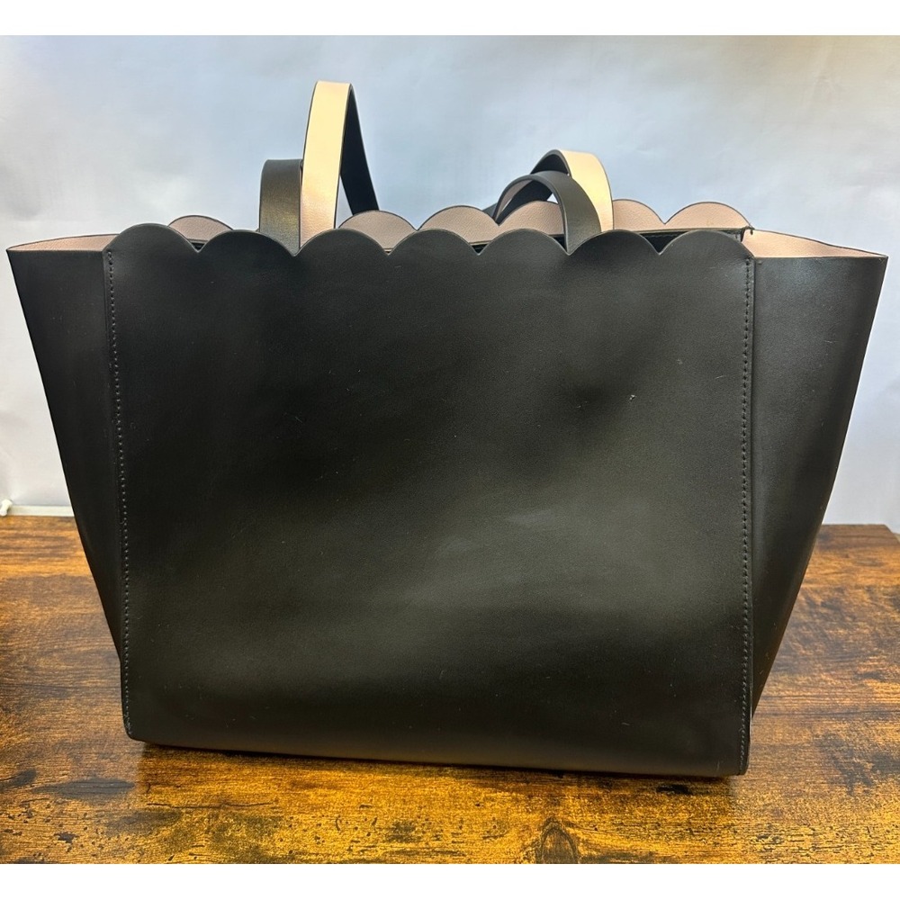 Kate Spade New York Mina Magnolia Street Scalloped Tote Bag Black Pink Purse - Picture 15 of 16